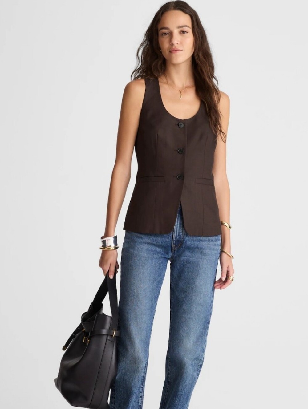 MADEWELL SCOOPNECK CUTAWAY VEST